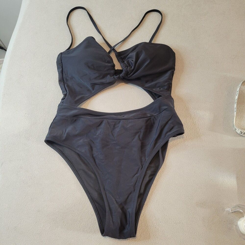 Blooming Jelly One Piece Swimsuit  Swimwear Black Size Large